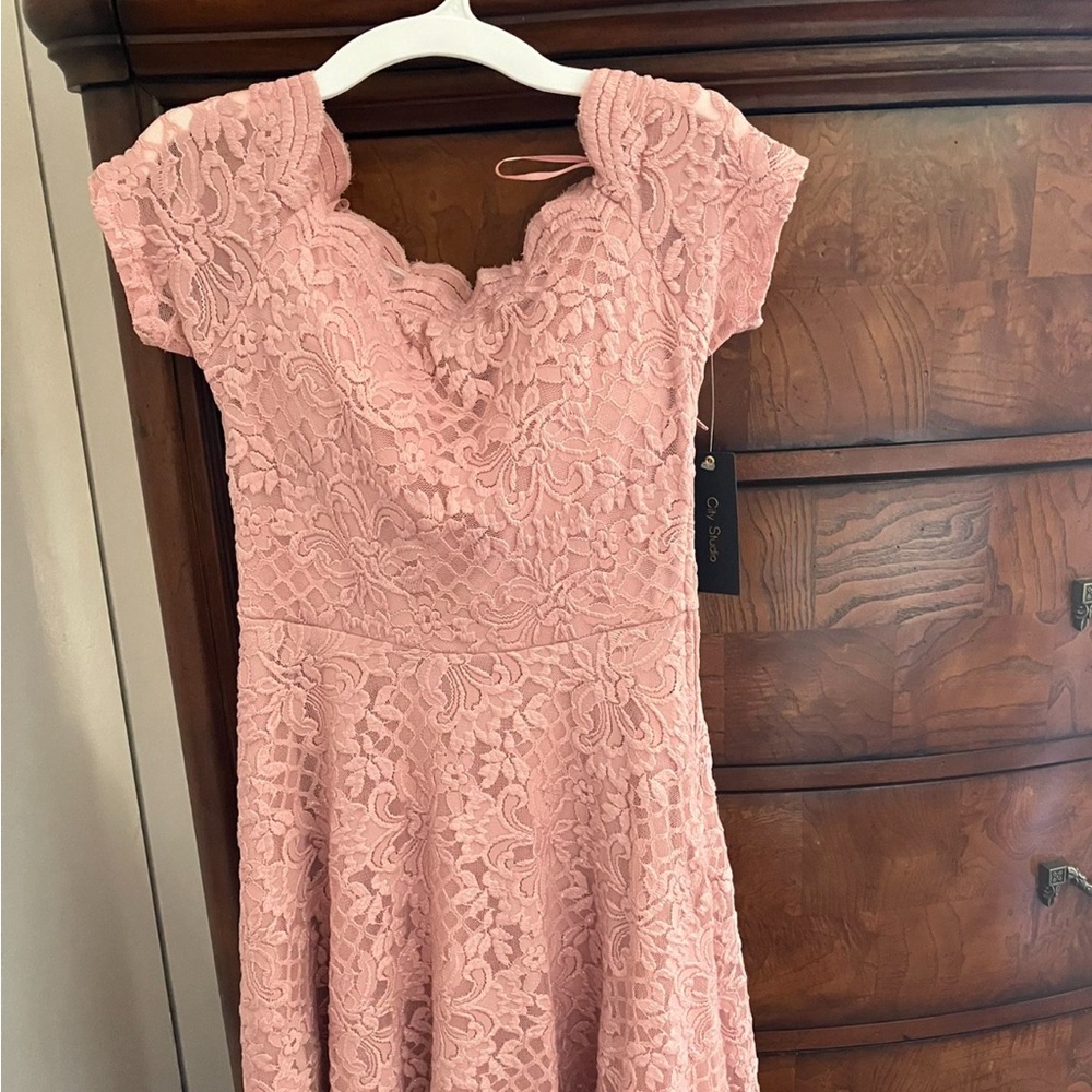 Pink sparkly formal dress